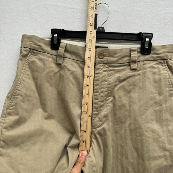 Y2K Banana Republic Men's 35x34 Tan Striped 2008 Khaki Loose Fit Pants 00s - Picture 12 of 14